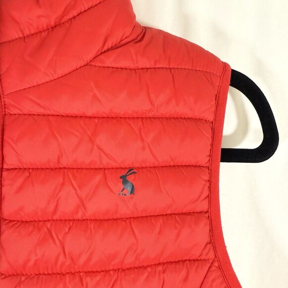 Joules Puffer Vest Women's 4 Red Full Zip Zip Pockets Right as Rain Collection - Picture 4 of 12
